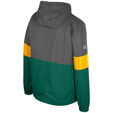 Men's Colosseum Charcoal Baylor Bears Miles Full-Zip Hoodie Jacket