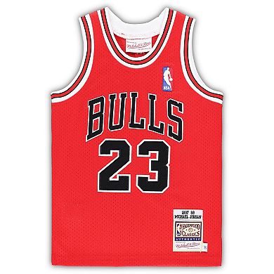 Toddler Mitchell & Ness Michael Jordan Red Chicago Bulls 1997/98 Hardwood Classics Authentic Jersey