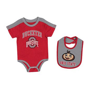 Newborn & Infant Colosseum Scarlet Ohio State Buckeyes Encore Bodysuit & Bib Set