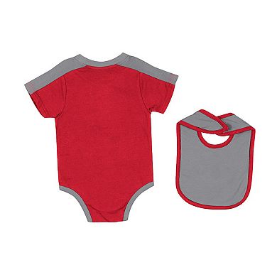 Newborn & Infant Colosseum Scarlet Ohio State Buckeyes Encore Bodysuit & Bib Set