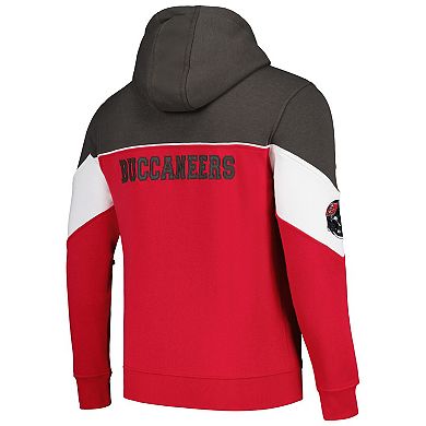 Men's Starter Red/Pewter Tampa Bay Buccaneers Running Back Full-Zip Hoodie