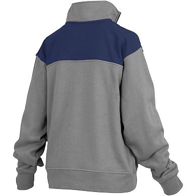 Women's Pressbox Gray Penn State Nittany Lions Avon Fleece Quarter-Zip Jacket