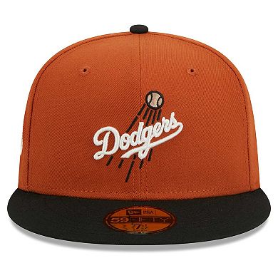 Men's New Era Orange/Black Los Angeles Dodgers 59FIFTY Fitted Hat