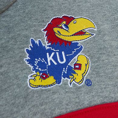 Men's Mitchell & Ness Royal Kansas Jayhawks Head Coach Pullover Hoodie