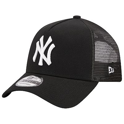 Men's New Era Black New York Yankees A-Frame 9FORTY Trucker