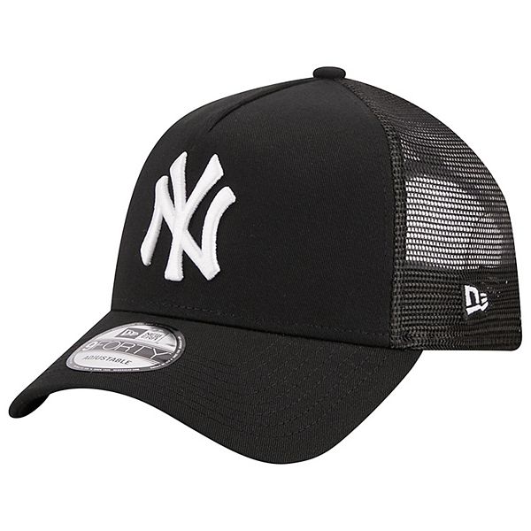 New Era 9FORTY Mexico City Diablos Rojos de Mexico Wordmark Mesh Trucker A-Frame Snapback Hat Off White Pink