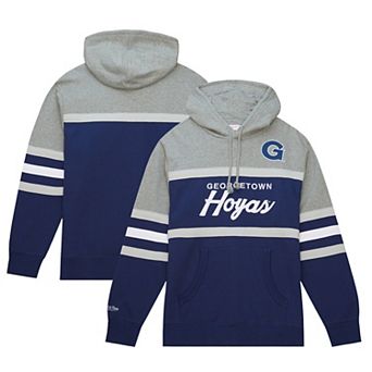 Men's Mitchell & Ness Navy Georgetown Hoyas Head Coach Pullover Hoodie