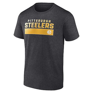 Men's Fanatics Branded  Charcoal Pittsburgh Steelers T-Shirt