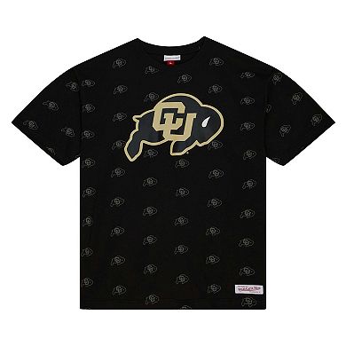 Men's Mitchell & Ness Black Colorado Buffaloes Allover Print T-Shirt