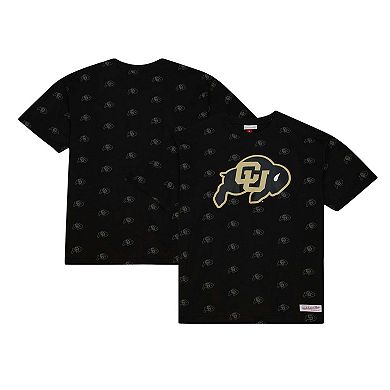 Men's Mitchell & Ness Black Colorado Buffaloes Allover Print T-Shirt