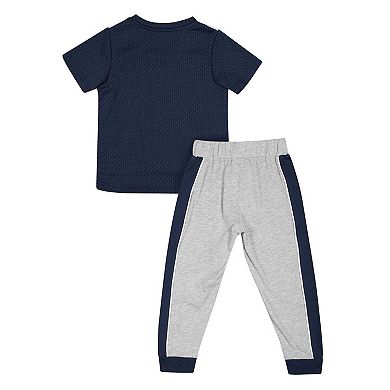 Toddler Colosseum Navy/Heather Gray Penn State Nittany Lions Ka-Boot-It Jersey & Pants Set