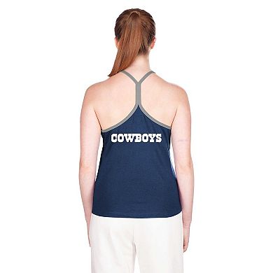 Women's New Era Navy Dallas Cowboys Ribbed Racerback Tank Top