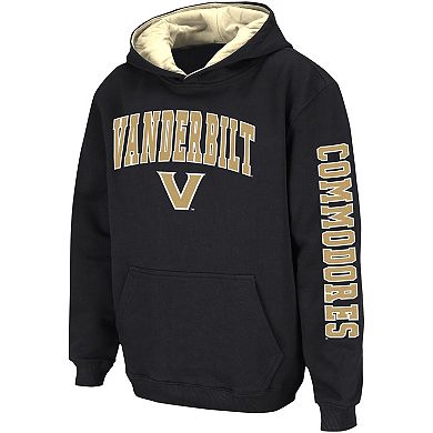 Youth Colosseum Black Vanderbilt Commodores 2-Hit Pullover Hoodie
