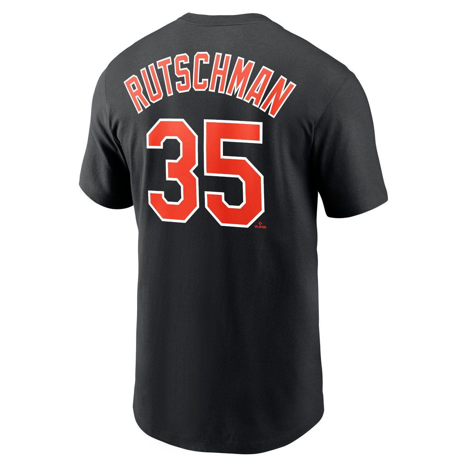 Men's Nike Adley Rutschman Black Baltimore Orioles Name & Number T-Shirt