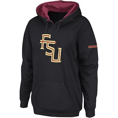 Women's Colosseum Black Florida State Seminoles Big Logo Pullover Hoodie