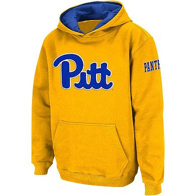 Youth Colosseum  Gold Pitt Panthers Big Logo Pullover Hoodie