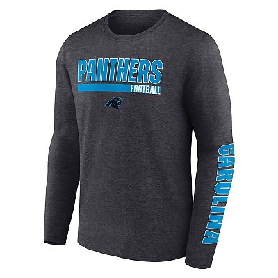 Men s Fanatics Branded Charcoal Carolina Panthers Long Sleeve T Shirt