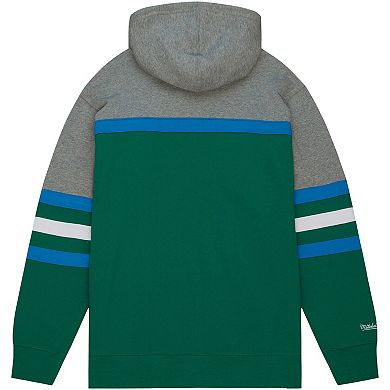 Men's Mitchell & Ness Green Tulane Green Wave Head Coach Pullover Hoodie