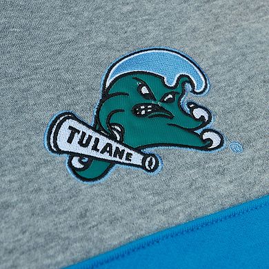 Men's Mitchell & Ness Green Tulane Green Wave Head Coach Pullover Hoodie