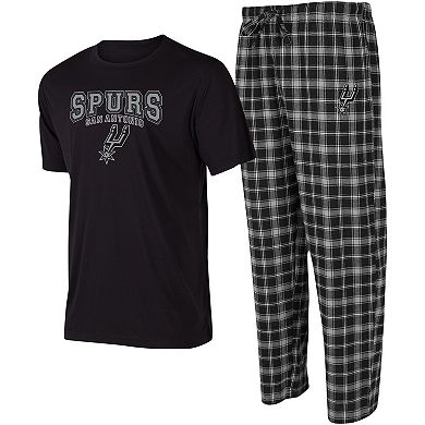 Men's College Concepts Black/Gray San Antonio Spurs Arctic T-Shirt ...
