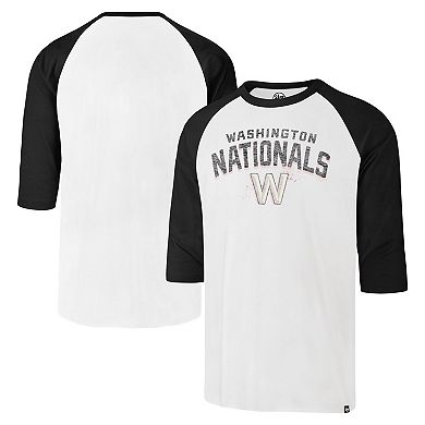 Men's '47 Cream Washington Nationals City Connect Crescent Franklin Raglan Three-Quarter Sleeve T-Shirt