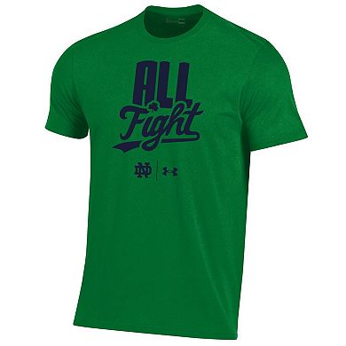 Men's Under Armour Green Notre Dame Fighting Irish All Fight T-Shirt