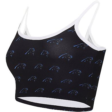 Women's Concepts Sport Black Carolina Panthers Gauge Lounge Bralette
