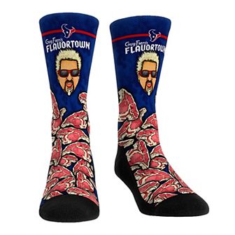 Unisex Rock Em Socks Houston Texans NFL x Guy Fieri’s Flavortown Crew Socks