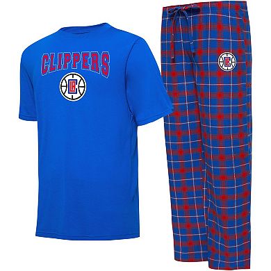 Men's College Concepts Royal/Red LA Clippers Arctic T-Shirt & Pajama ...