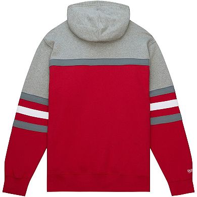 Men's Mitchell & Ness  Red Washington State Cougars Head Coach Pullover Hoodie