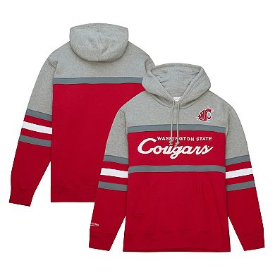 Men's Mitchell & Ness  Red Washington State Cougars Head Coach Pullover Hoodie