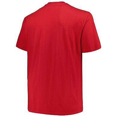 Men's Champion Cardinal Arkansas Razorbacks Big & Tall Football Helmet T-Shirt