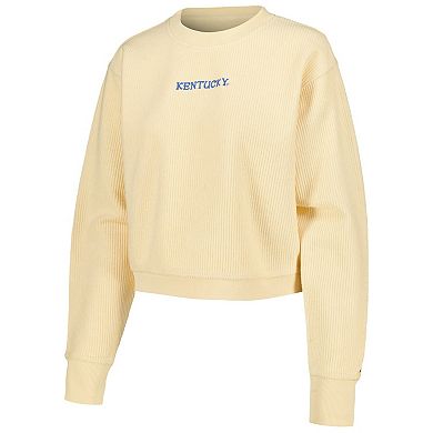 Women's League Collegiate Wear Cream Kentucky Wildcats Timber Cropped Pullover Sweatshirt