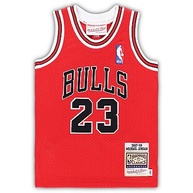 Infant Mitchell & Ness Michael Jordan Red Chicago Bulls 1985/86 Hardwood Classics Authentic Jersey