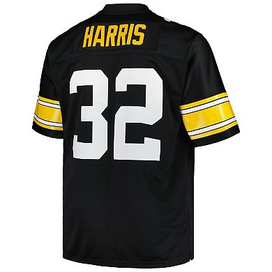 Men's Mitchell & Ness Franco Harris Black Pittsburgh Steelers Big & Tall 1976 Legacy Retired Player Jersey