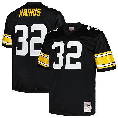 Men's Mitchell & Ness Franco Harris Black Pittsburgh Steelers Big & Tall 1976 Legacy Retired Player Jersey