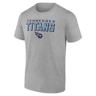 Men's Fanatics Branded Heather Gray Tennessee Titans Primary Logo T-Shirt
