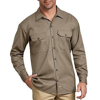 dickies dress shirts Long Sleeve Flannel Work Shirt Crafted from durable 4.6oz./yd Dickies 574 Unisex Long-Sleeve Work