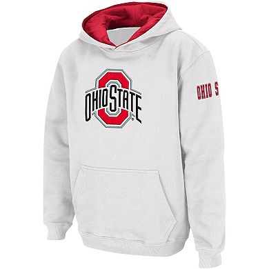 Youth Colosseum  White Ohio State Buckeyes Big Logo Pullover Hoodie