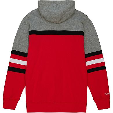 Men's Mitchell & Ness Red Maryland Terrapins Head Coach Pullover Hoodie