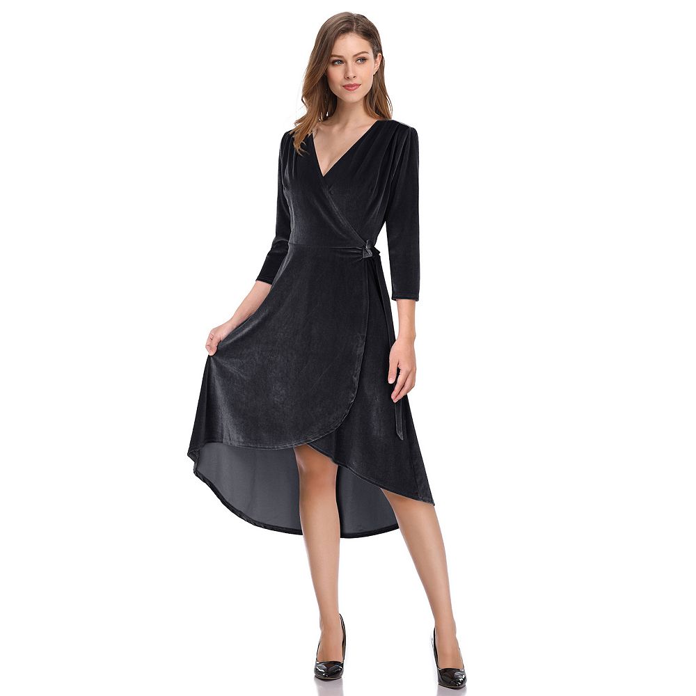 Long Sleeves Winter Velvet Coffee Party Dress