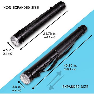 2 Pack Expandable Poster Tube Blueprint Document Holder, 24.75-40.12"