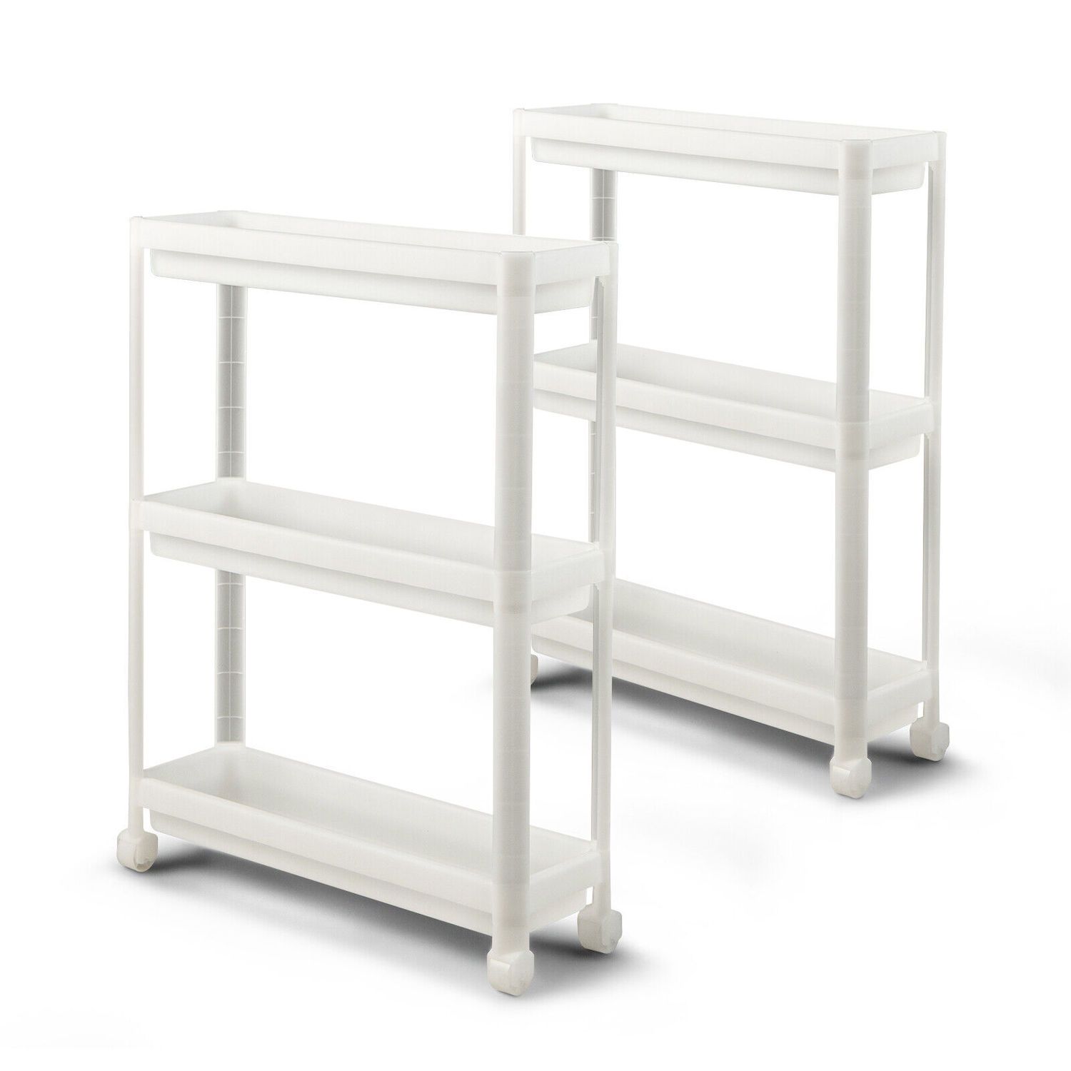 Hastings Home 5 Tiered Narrow Rolling Storage Shelves