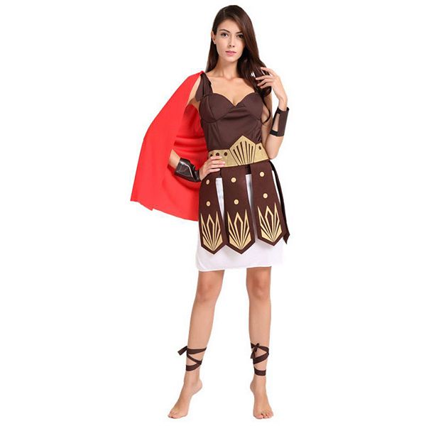 Adult Men Greek Roman Warrior Gladiator Costume Knight Julius Caesar ...