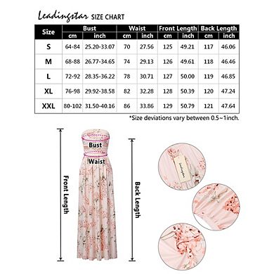 Women Slim Fit Pleated Tube Dresses Strapless Wrapped Waist Flower Maxi Dress