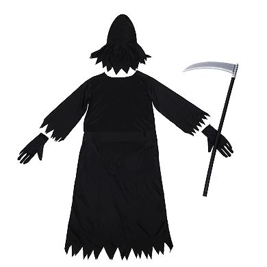 Children Mystery Horror Death Dress Up Halloween Act Costumes Cool Red Eyes Send Scythe