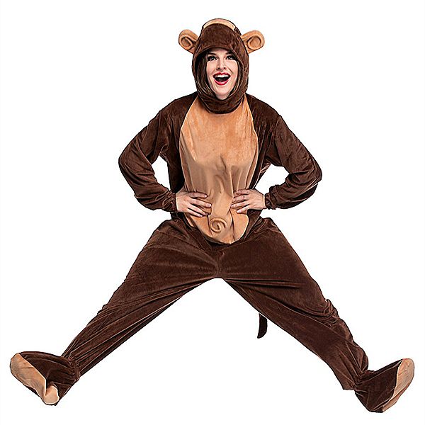 Monkey Halloween Costume Adult One Piece Suit Women and Men