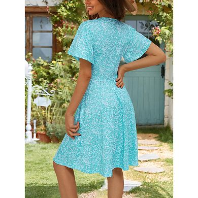 Women Swimsuit Cover Ups Casual Tank Racerback T-shirt Beach Dress With ...