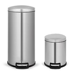 Honey-Can-Do 12L Oval Stainless Steel Step Trash Can