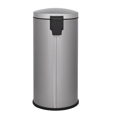 8 Gal./30 Liter and 1.3 Gal./5 Liter Stainless Steel Step-on Trash Can Set for Kitchen and Bathroom